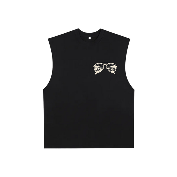 Lake Mode Raw Edge Cotton Tank Top