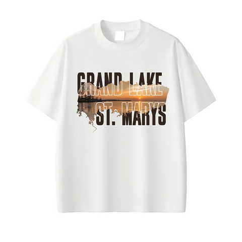 Grand Lake St. Mary’s Sunset Quick-Dry Cooling Tee