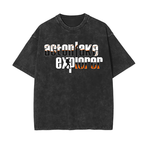 Acton Lake Explorer Snow Washed Oversized Cotton T-Shirt
